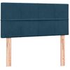 vidaXL Posteľn&yacute; r&aacute;m boxsping s matracom tmavomodr&yacute; 90x210 cm zamat