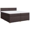 vidaXL Boxspring posteľ s matracom tmavohned&aacute; 200x200 cm l&aacute;tka