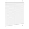 vidaXL plisovaná roleta biela 120x150 cm Šírka látky 119,4 cm