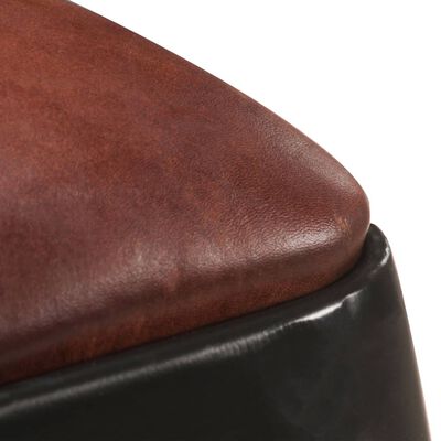 vidaXL Barové stoličky 4 ks, čierne, pravá koža