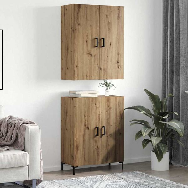 vidaXL Highboard dub artisan 69,5 x 34 x 180 cm Kompozitn&eacute; drevo