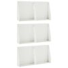 vidaXL Oporn&yacute; m&uacute;r 6 ks 40 x 12 x 40 cm Oceľ Biela