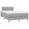 vidaXL Boxspring posteľ s matracom a LED, svetlosiv&aacute; 120x190 cm, l&aacute;tka
