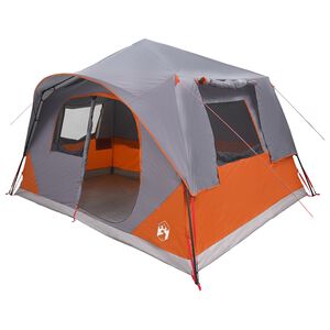 vidaXL Okamžit&yacute; stan 8-miestny &Scaron;ed&aacute; a oranžov&aacute; Polyester a oceľ