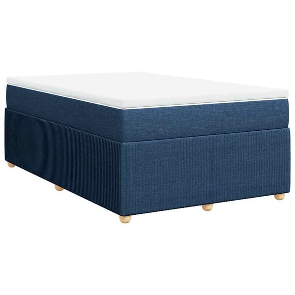 vidaXL Boxspring posteľ s matracom modrá 120x190 cm látka