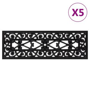 vidaXL Schodiskov&eacute; stupne 5 ks 25x75 cm guma