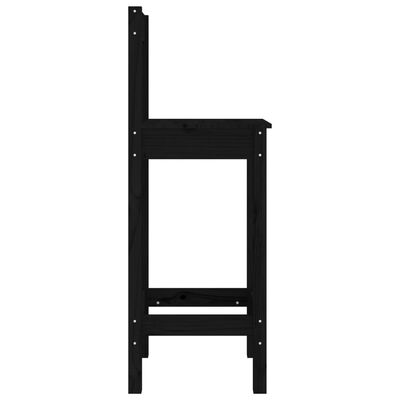 vidaXL Barové stoličky 2 ks čierne 40x41,5x112 cm borovicový masív