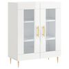 vidaXL Komoda leskl&aacute; biela 69,5x34x90 cm spracovan&eacute; drevo