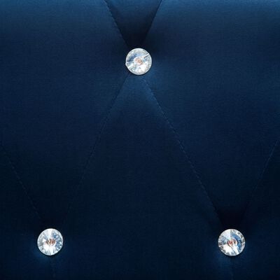 vidaXL Pohovka Chesterfield v tvare L, zamat 199x142x72 cm, modrá