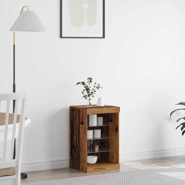 vidaXL Servírovacia skriňa Staré drevo 41 x 37 x 67 cm