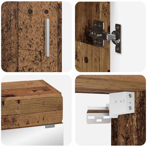 vidaXL Sada k&uacute;peľňov&eacute;ho n&aacute;bytku TULUM Star&eacute; drevo Kompozitn&eacute; drevo