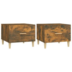vidaXL Konferenčn&eacute; stol&iacute;ky 2 ks dymov&yacute; dub 50x50x40cm kompozitn&eacute; drevo