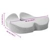 vidaXL Podložka na sedadlo Svetlosiv&aacute; 50 x 43 x 10 cm Pam&auml;ťov&aacute; pena