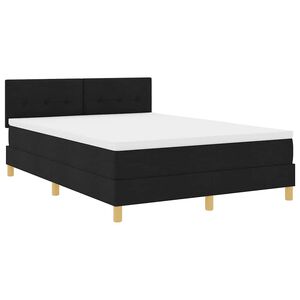 vidaXL LED box s pružinami s LED p&aacute;sikmi Čierny 140 x 200 cm l&aacute;tka