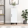 vidaXL Komoda biela 34,5x34x90 cm spracované drevo