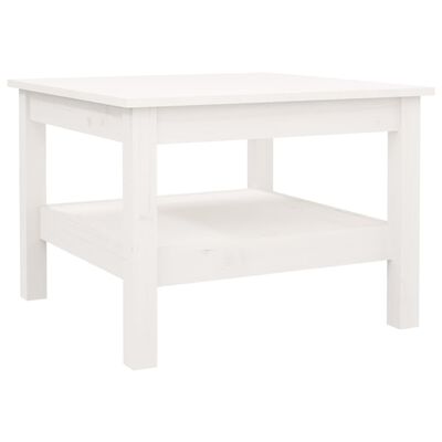 vidaXL Konferenčný stolík biely 55x55x40 cm borovicové drevo