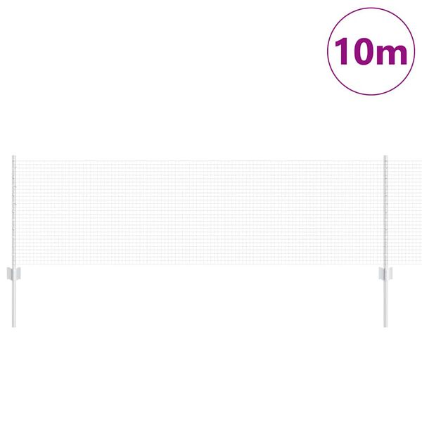 vidaXL Plot s podperou Strieborn&aacute; 0,6 x 10 m Oceľ