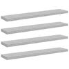 vidaXL Pl&aacute;vaj&uacute;ce n&aacute;stenn&eacute; police 4 ks bet&oacute;novosiv&eacute; 120x23,5x3,8 cm MDF
