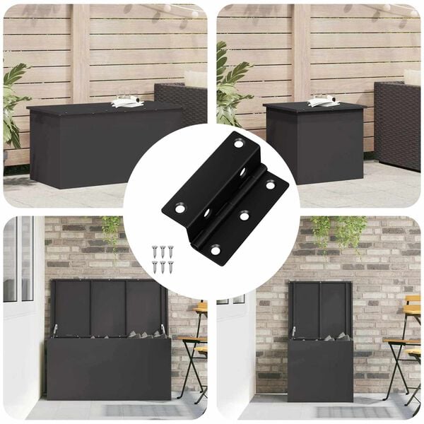 vidaXL P&aacute;nt 537 pcs Čierna 38 x 17 x 60 mm Železo