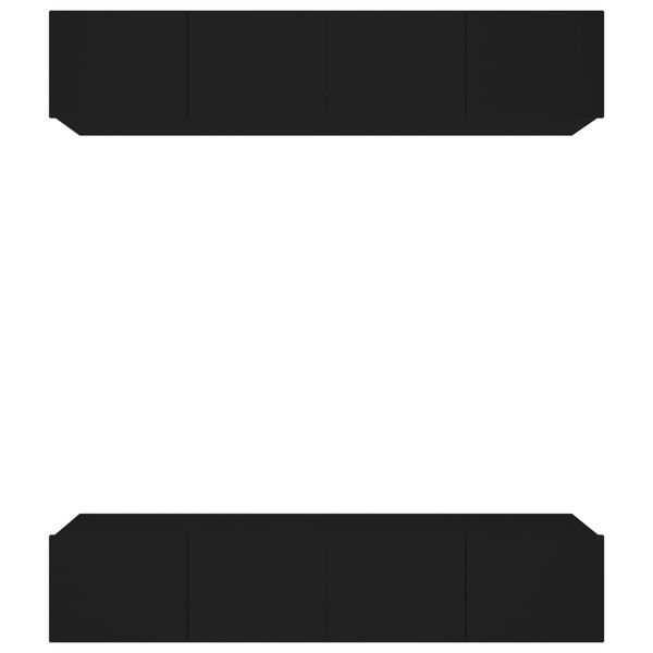 vidaXL TV skrinky 4 ks čierne 80x30x30 cm spracované drevo