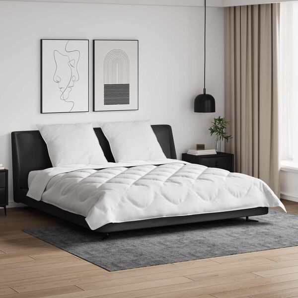 vidaXL Zima-leto perina s vank&uacute;&scaron;om 3 pcs Biela Mikrovl&aacute;kno