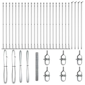 vidaXL Stĺp na plot. Strieborn&aacute;