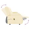 vidaXL 4-miestne sklápacie masážne kreslo+držiaky na poháre, krémové