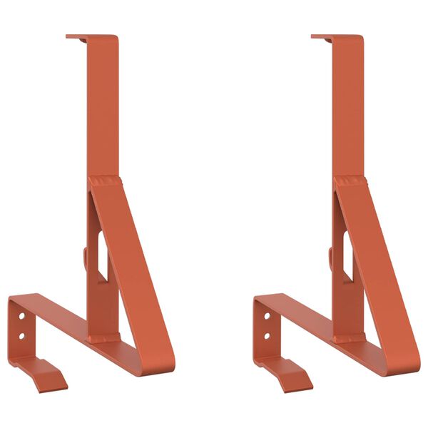 vidaXL Podpora str&aacute;žcu snehu 2 pcs Červen&aacute; 29,5 x 3 x 34,5 cm Oceľ