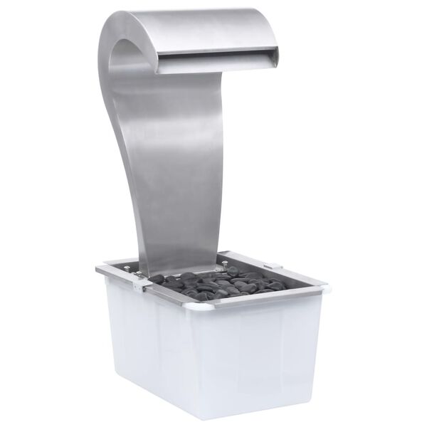 vidaXL Z&aacute;hradn&yacute; vodop&aacute;d, strieborn&yacute; 52,4x34,2x82cm, nehrdzavej&uacute;ca oceľ