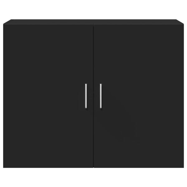 vidaXL Nástenná skrinka čierna 80x42,5x64 cm kompozitné drevo