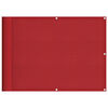 vidaXL Z&aacute;stena na balk&oacute;n červen&aacute; 75x1000 cm 100 % polyester Oxford