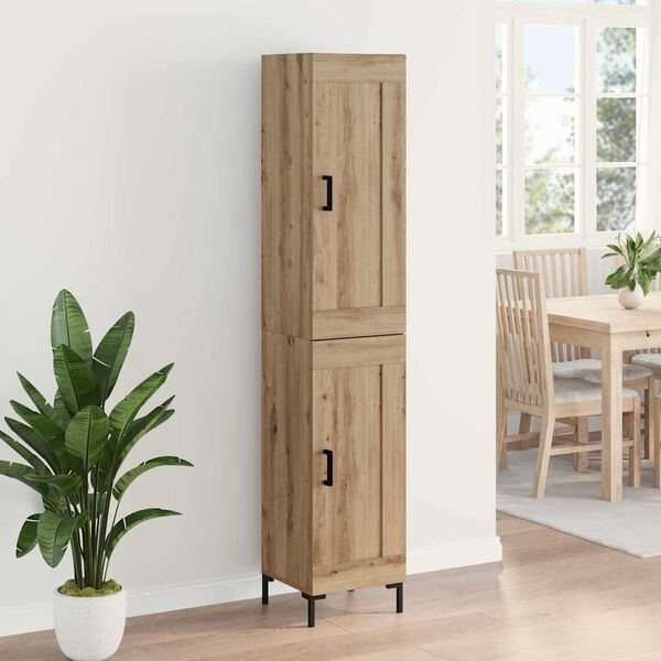 vidaXL Highboard Remeseln&yacute; dub 34,5 x 34 x 180 cm Kompozitn&eacute; drevo