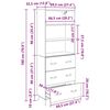 vidaXL Highboard Remeseln&yacute; dub 69,5 x 34 x 180 cm Kompozitn&eacute; drevo