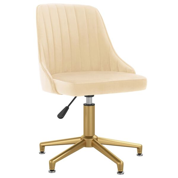 vidaXL Otočn&eacute; jed&aacute;lensk&eacute; stoličky 4 ks kr&eacute;mov&eacute; zamatov&eacute;