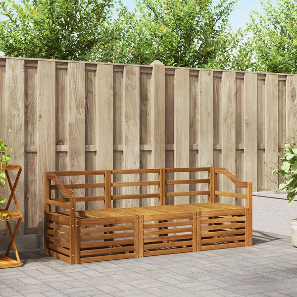 vidaXL S&uacute;pravy pohoviek 3 pcs Pr&iacute;rodn&aacute; Pevn&eacute; ak&aacute;ciov&eacute; drevo