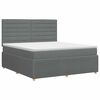 vidaXL Posteľ boxspring s matracom Tmavosiv&aacute; 160 x 200 cm L&aacute;tka