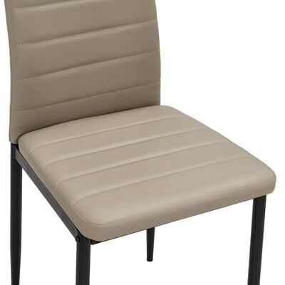 vidaXL Jedálenské stoličky 4 ks, kapučínová farba, umelá koža