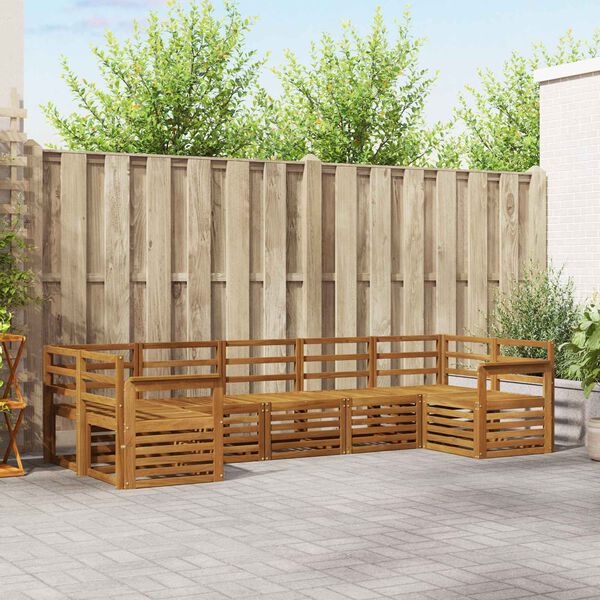 vidaXL S&uacute;pravy pohoviek 7 pcs Pr&iacute;rodn&aacute; Pevn&eacute; ak&aacute;ciov&eacute; drevo