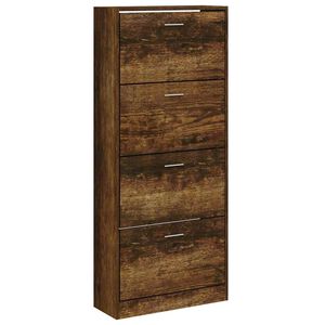 vidaXL Botn&iacute;k dymov&yacute; dub 63x24x147 cm spracovan&eacute; drevo