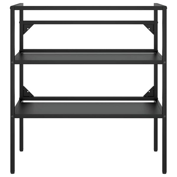 vidaXL R&aacute;m na um&yacute;vadlo čierny 79x38x83 cm železo