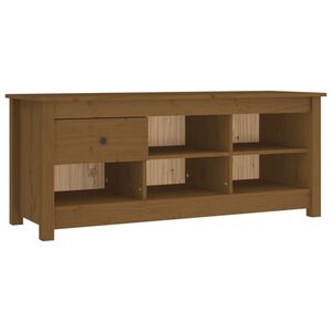 vidaXL Skrinka na top&aacute;nky medovo-hned&aacute; 110x38x45,5 cm mas&iacute;vna borovica