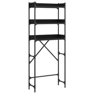 vidaXL Polica nad pr&aacute;čku čierna 67x25x163 cm kompozitn&eacute; drevo