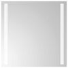 vidaXL Zrkadlo do k&uacute;peľne s LED Priehľadn&aacute; 40 x 40 cm tvrden&eacute; sklo