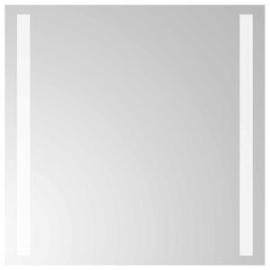 vidaXL Zrkadlo do k&uacute;peľne s LED Priehľadn&aacute; 40 x 40 cm tvrden&eacute; sklo