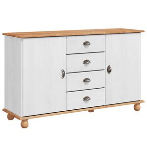 vidaXL Serv&iacute;rovacia skriňa ASKIM 133,5 x 40 x 79 cm Borovicov&yacute; mas&iacute;v