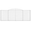 vidaXL Oblúkové gabionové koše 8 ks 400x30x140/160 cm pozink. železo