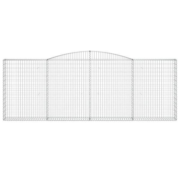 vidaXL Oblúkové gabionové koše 8 ks 400x30x140/160 cm pozink. železo