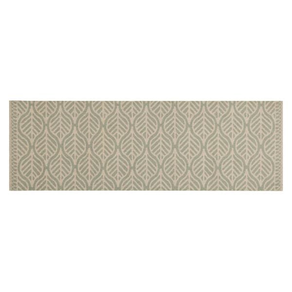 vidaXL Kuchynsk&yacute; koberec, prateľn&yacute;, Listy 60x180 cm, zamat