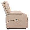 vidaXL Zdvíhacie masážne kreslo krémové látka
