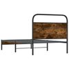 vidaXL Posteľný rám bez matraca 107x203 cm dymový dub kompozitné drevo
